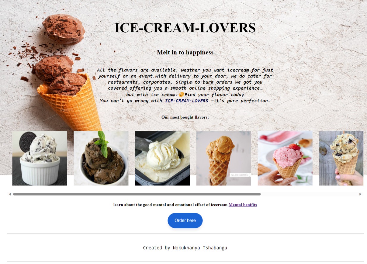 Ice-cream project preview